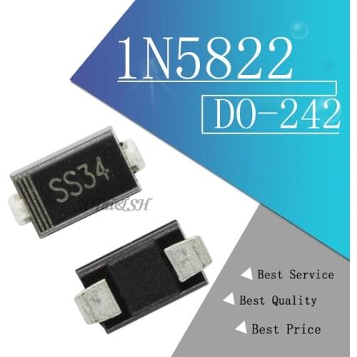 100pcs 1N5822 smd SMA do-214ac IN5822 Schottky diode ss34 New original