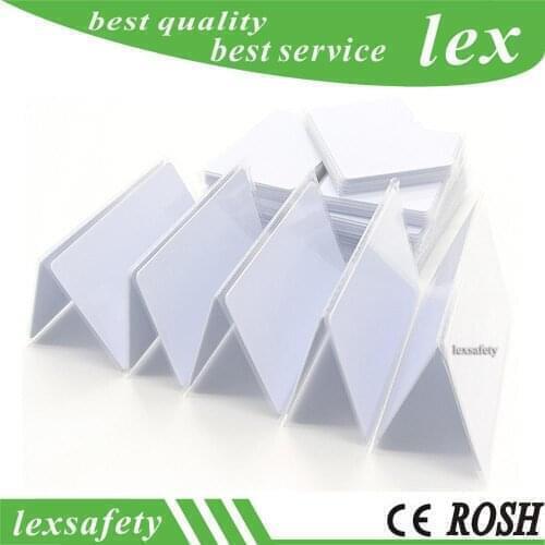 100pcs/lot 13.56MHz Plastic Blank Rewritable Chip Card (i codesli type) ISO 15693 RFID PVC white Contactless I CODESLI card