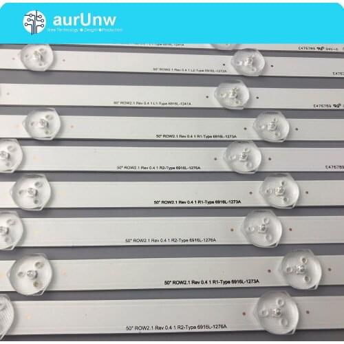 12Pieces 100% New LED Backlight strip For LG 50" TV ROW2.1 REV 0.4 50LN575 LC500DUE 50LN5200 50LN5100 50LN5600 50LN570 50LA621