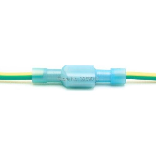20PCS FDFN/MDFN2-250 Blue 6.3MM Male Female Car Fully Insulated Spade Crimp connector Terminals Auto Wire Terminal Nylon