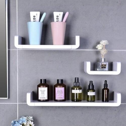 2022 Storage Rack Shelf Bathroom Kitchen Seasoning Debris Rack Shower Rack Shampoo Bath Shower Rack Wall-Mounted Self-Adhesive