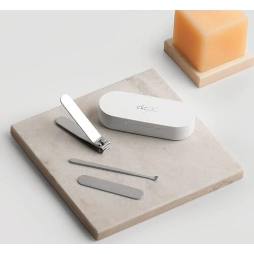 3 Pcs Manicure Cutters Clicclic Stainless Steel Nail Clipper Set with Storage Box Protable Household Nippers Nail Cutters