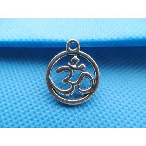 50pcs 18mmx21mm Antique Silver tone/Antique Bronze 3D Word Circle Connector Pendant Charm/Finding,Bracelet Charm,DIY Accessory