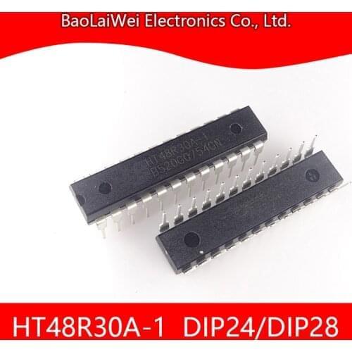 50pcs HT48R30A-1 DIP24 DIP28 ic chip Electronic Components Integrated Circuits Active Components I/O Type 8-Bit MCU