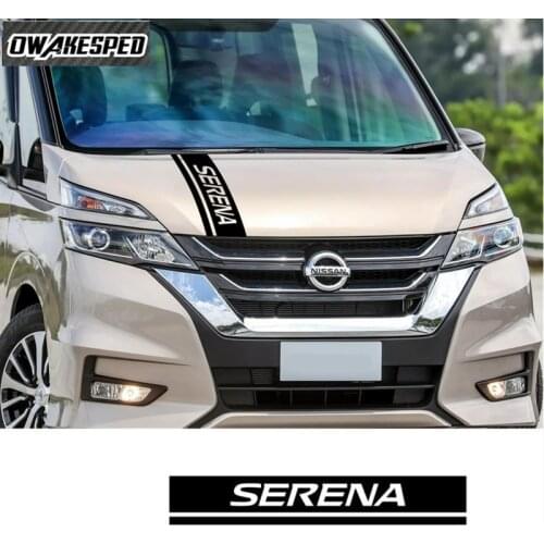 For-Nissan Serena Tuning Accessories Car Hood Sticker Bonnet Stripes Vinyl Decal