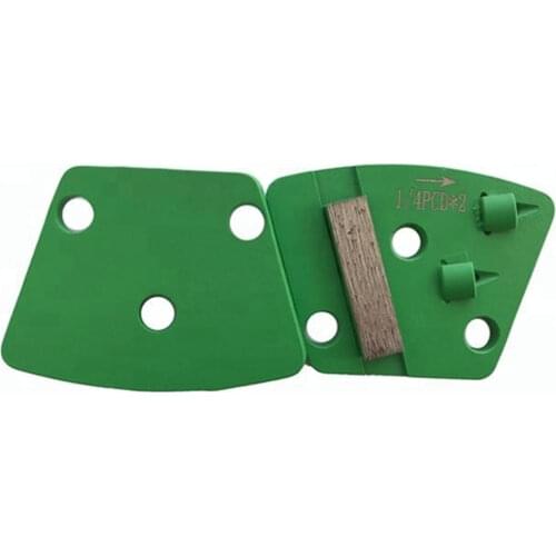 KT10 PCD Diamond Grinding Shoes Grinding Pads with Single Segment for Epoxy Glue Concrete Coating Removing 12 Pieces One Set