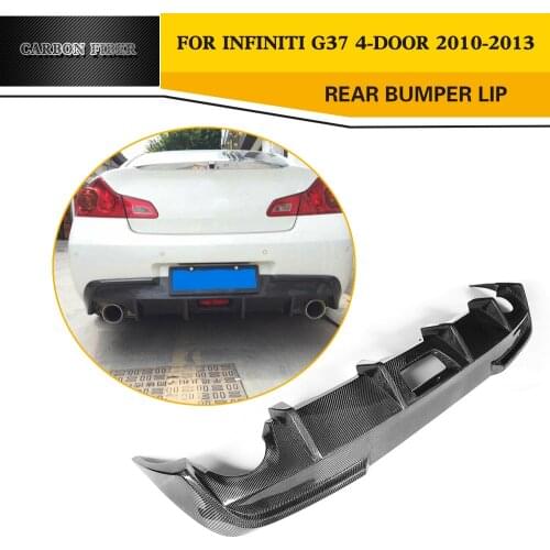 Car Styling Carbon fiber Auto Rear Diffuser Lip for Infiniti G37 journey sedan 4-Door Bumper 2010-2013