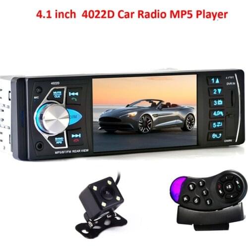 4.1 inch Car MP3 MP4 MP5 Player Bluetooth FM Transmitter Stereo Audio for Music 4022D Car Radio Player with Rear View Camera