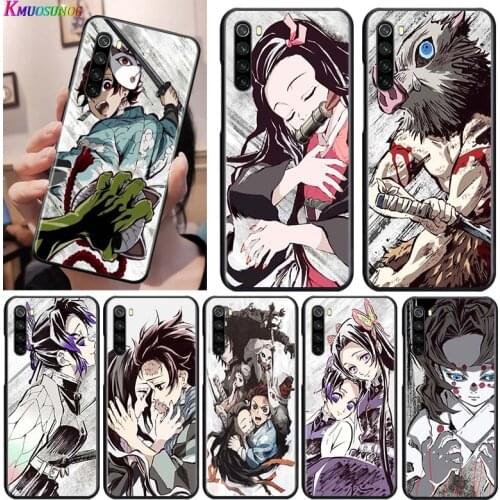 Demon Slayer Anime Hot for OPPO Reno 2 Z 2Z 2F 3 4 5 Pro 5G 4Z 4SE 5F ACE F7 A5 A9 2020 Black Phone Case Soft Cover Shell
