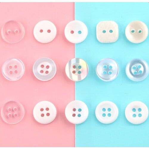 11MM Men and women white shirt decorative button small button cardigan button clothes accessories button round shirt buckle