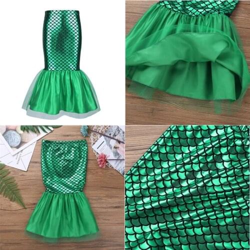 Little Girls Mermaid Tail Costume Children Mermaid Tail Cosplay Kids Girl Fancy Swimsuit Halloween Costume for Carnval Party