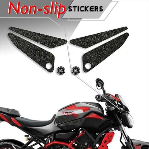 Motorcycle protection pad tank grip fuel tank pad sticker gasoline knee traction side Non-slip decals for YAMAHA 15-17 FZ-07