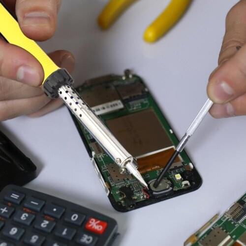 Electric Soldering Iron Electric Heating Precision Welding Straight Tip Thermostatic Welding Iron Pen for Electronic Components