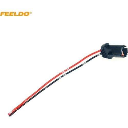 FEELDO 2Pcs Auto T10 W5W 147 501 Car Light Socket Connector Holder Base Dash Light Wire Harness Car Electronics Accessories