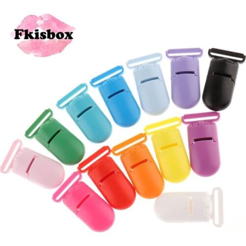 Fkisbox Plastic Baby Pacifier Clips 10pc DIY Infant Soother Nipple Holder Babies Teething Teether Necklace Jewelry Accessories