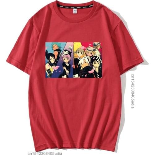 Japan Anime Soul Eater Black Print Men Tshirt Tees Summer T Shirt Fashion Fitness Short Sleeve T-Shirt Casual Streetwear
