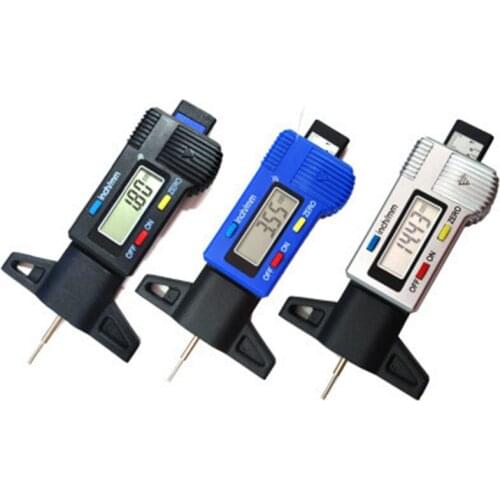 0-25mm Electronic Digital Display Tire Tread Depth Gauge Tyre Wear Detection Measuring Caliper Instruments Measuring Tool