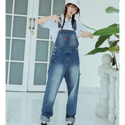 Europe Boyfriend Cowboy Overalls Plus Size Women embroidery Wide Leg Denim Jumpsuit Baggy Bib jean Rompers Pluse size 5XL pants