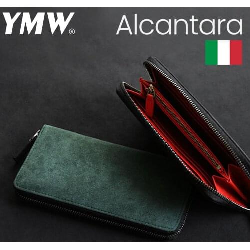 YMW ALCANTARA Wallet Women & Man Phone bag Card Holder Bag Luxury Artificial Leather Genuine Leather Cards Package