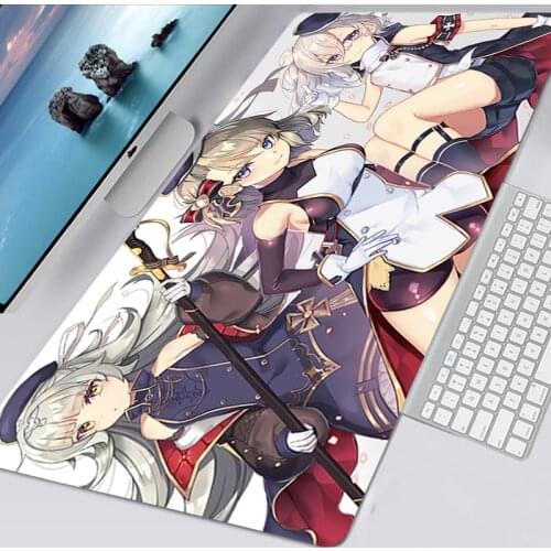 Mousepad Azur Lane Cute Girl Gaming Accessories Non-slip Mouse Pad Mausepad Tappetino Mouse 90X30cm Keyboard Mat Tapis De Souris