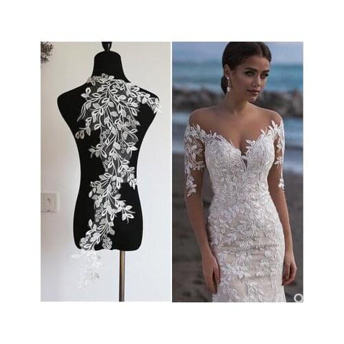 Ultra High Embroidery Lace Flower Piece Handmade Diy Wedding Dress Veil Fashion Decoration Lace Fabric Accessories