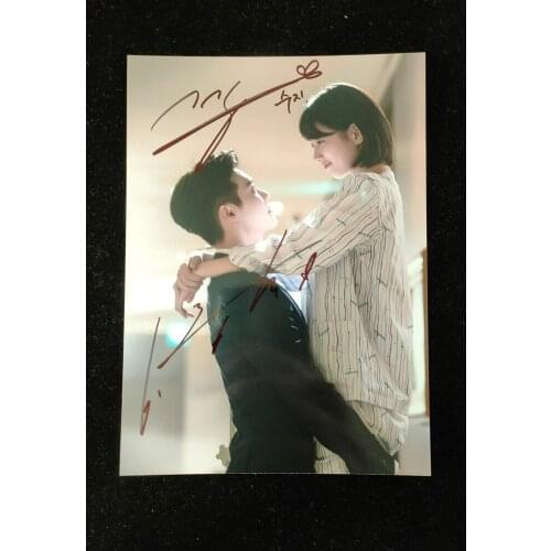 Lee Jong Suk SUZY Autographed Group Photo Autographs GIFTS COLLECTION K-POP 4*6 062021A