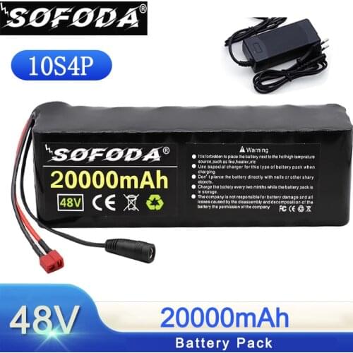 48v lithium ion battery 48v 20Ah 1000w 13S3P Lithium ion Battery Pack For 54.6v E-bike Electric bicycle Scooter with BMS+charger