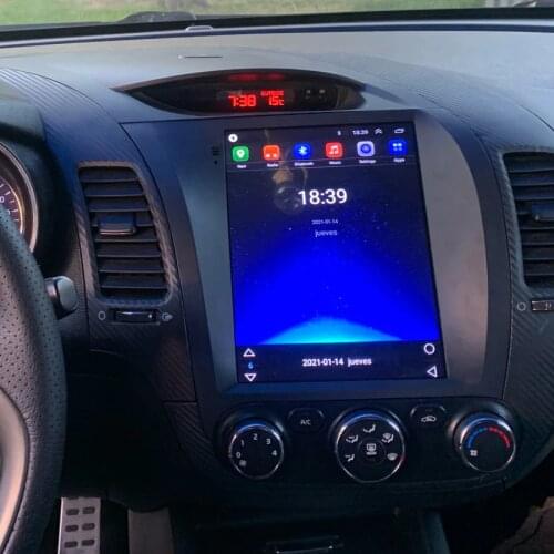 Tesla Vertical screen android 10.0 car gps multimedia radio player in dash for KIA K3 cerato forte 2013 car navigation stereo