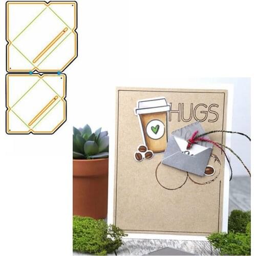 Envelope Shape Frame Metal Cutting Dies Stencil Scrapbooking Crafts Paper Cards Making Pop Up Die Cut DIY Album Making 2019 New