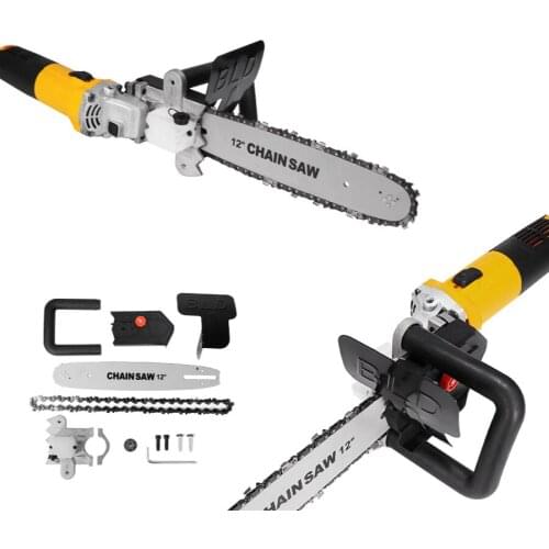 Multifunction Electric Chain Saw Adapter Converter Bracket DIY Set For 12'' Electric Angle Grinder Woodworking Tool
