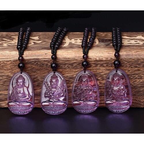 2020 Fashion Natural Carved Drop Pendant Necklace Amulet Lucky Pendant Maitreya Auspicious Necklace Jewelry Women Men