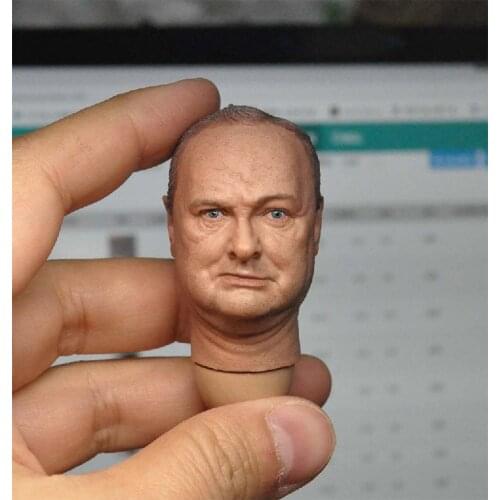 1/6 Scale WWII Officer Leader Winston Leonard Spencer Churchill Head Model for 12''Male Body Figure