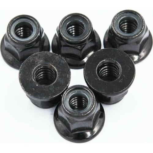 Nylon Insert Hex Flange Nuts M3 M4 M5 M6 M8 Hexagon Self-locking Nylock Locknut Lock Nuts Black Zinc Plated Carbon Steel