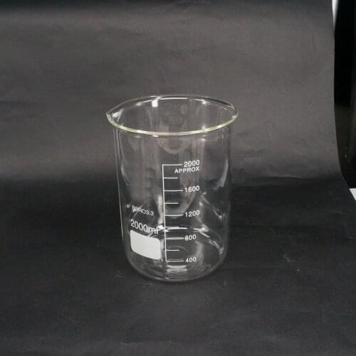2000ml Low Form Beaker Chemistry Laboratory Borosilicate Glass Transparent Beaker Thickened with spout