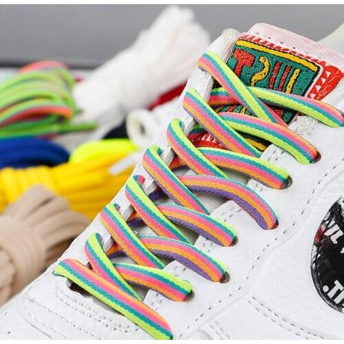 New Round Shoelaces Rainbow Solid Classic Martin Boot Shoelace Casual Sports Boots shoes Lace Sneaker Shoe Laces Strings 14color