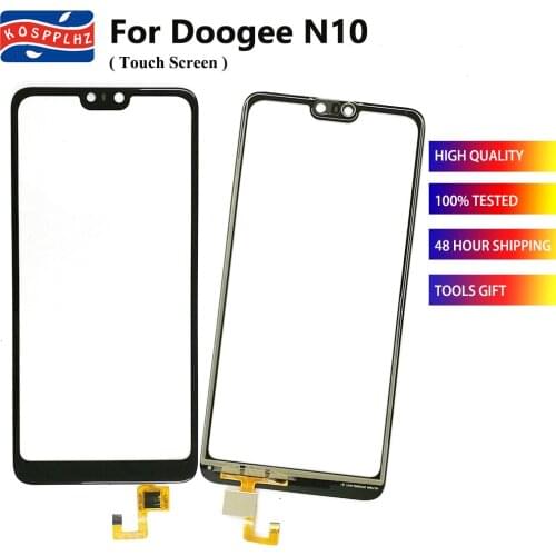 5.84" Front Glass For Doogee N10 Touch Screen Touchscreen Panel Digitizer Sensor For 100% Tested Well Doogee N10 Cell Phone