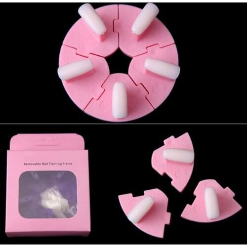 Plastic Nail Art ToolsSeat Nail Art Detachable Practice Frame with False Nail Tips Professional Tool1pc