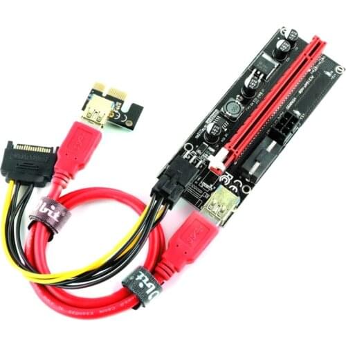 Gold-plated Model with Indicator Light 009S PCI-E 16X to 1X Extension Cable
