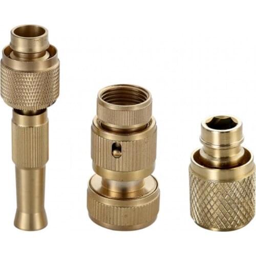 1pc Copper Spray Gun Set Watering High Pressure Direct Spray Gun Home Car Wash Hose Nozzle Garden Multifunctional Spray Gun Head