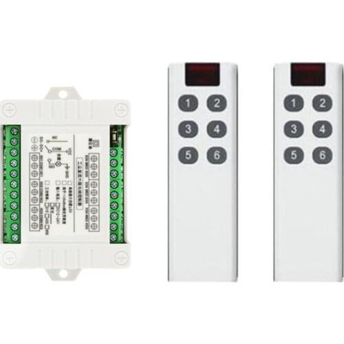 DC 12V 24V 6CH Relay Module 315/433MHz Receiver Wireless Remote Control Switch Motor Controller For Light Garage Door Opener