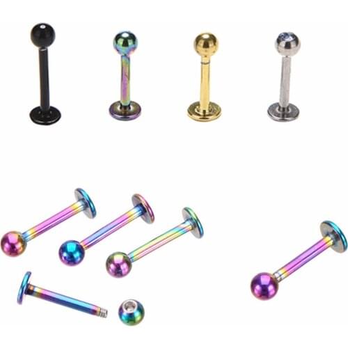 1PC Fashion Colorful Round Tragus Lip Monroe Ear Cartilage Stud Earring Body Piercing For Women Men Girls Cheap Wholesale