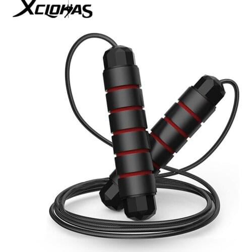 XC LOHAS Jump Rope Skipping Rope Speed Weighted With Ball Bearings Steel Adjustable Skipping Rope Gym Fitness Home Exercise Slim