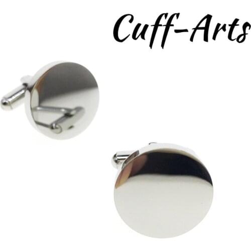 Cufflinks for Men Stainless Steel Round Engraved Cufflinks Mens Cuff Jewelery Mens Gifts Vintage Cufflinks by Cuffarts C10304