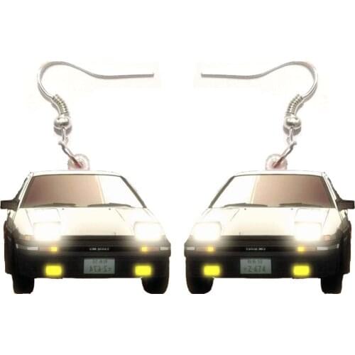 1Pair Japan Animax INITIAL D Acrylic Ae86 Car Earrings Womens fashion Jewelry Gifts for Women Fans cute charms Earring