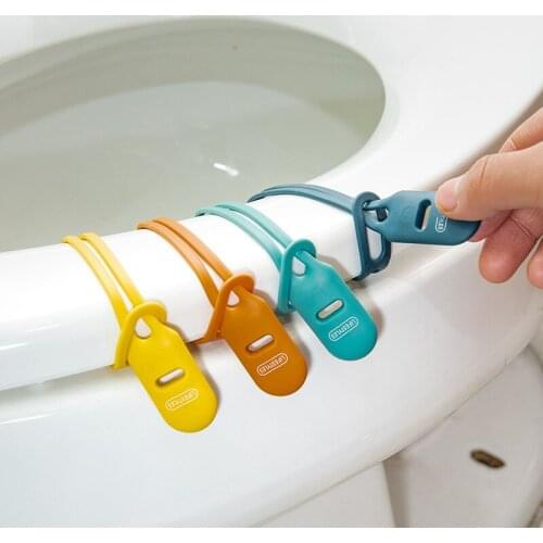 1Pc Toilet Lid Handle Sanitary Toilet Bowl Seat Cover Lift Handle Bathroom Accessories Anti-dirty Hands Data winding device