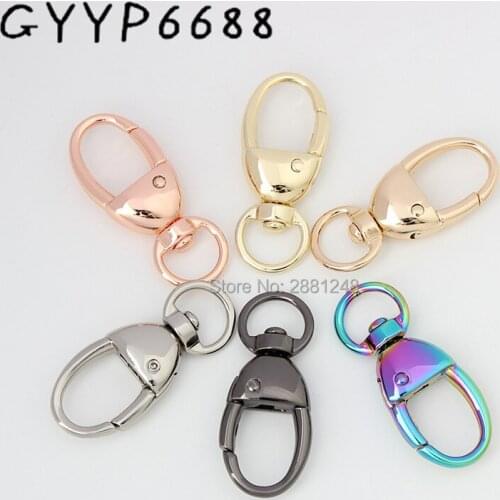 10-30pcs 12mm rainbow hardware hook trigger snap hooks hard carabines swivel clasp Bag Parts purse making supplies Accessories