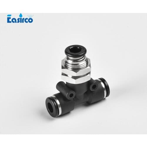 10pcs/pack)6mm(OD) brass Bulkhead Tee .quick connceting PU tube fitting, Free Shipping