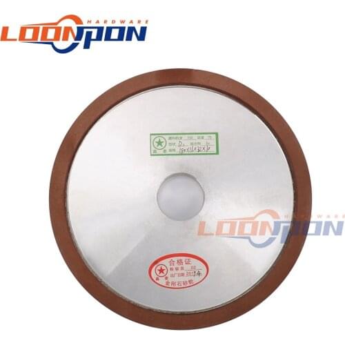 180mm Diamond Grinding Wheel Disc Rotary Abrasive Carbide Metal Steel for Milling Cutter Tool Metalworking 150Grit 16mm Thicknes