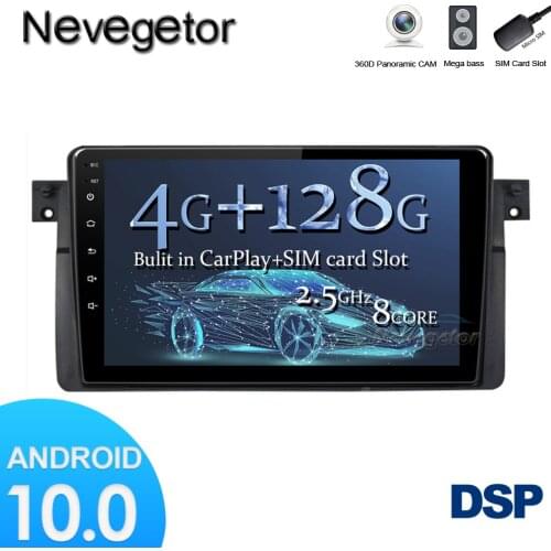2din Android 10 DSP 4G Auto Radio Car Stereo for BMW E46 M3 318/320/325/330/335 Car Multimedia Player