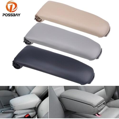 POSSBAY Car Armrest Pad Auto Armrests Covers Leather Center Console Arm Rest Seat Box Pads Protective for Audi A4 B6 2000-2006